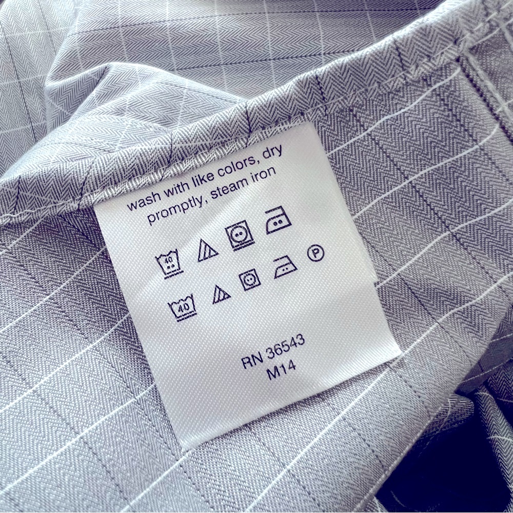 Calvin Klein Slim Fit Dress Shirt Stretch in Grey Size 16.5 (34/35) NWT - Picture 8 of 11